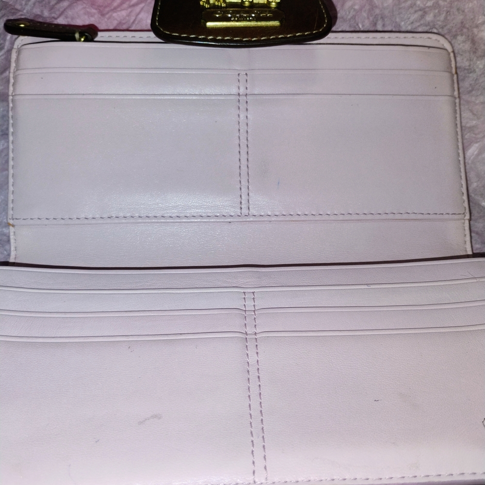 Vintage Coach Signature Brown and Tan Long Wallet - Picture 5 of 6